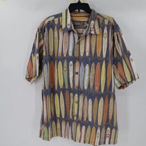 kahala hawaiian Shirt men's XL Surf surfing surfboard short sleeve cotton aloha
